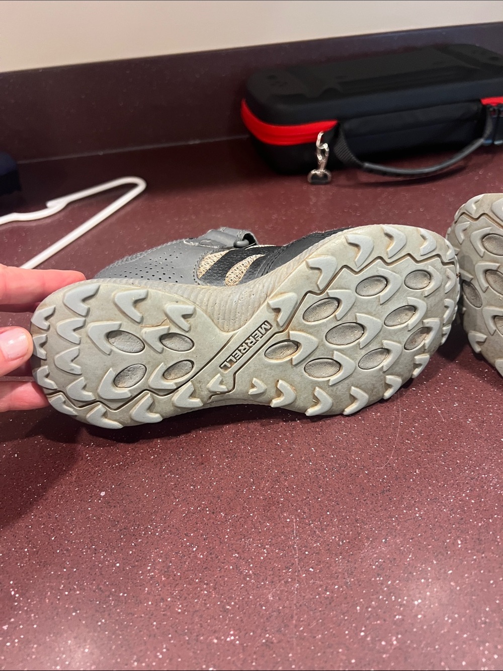 Merrell Kids Gray and Black Sneakers - Picture 5 of 8